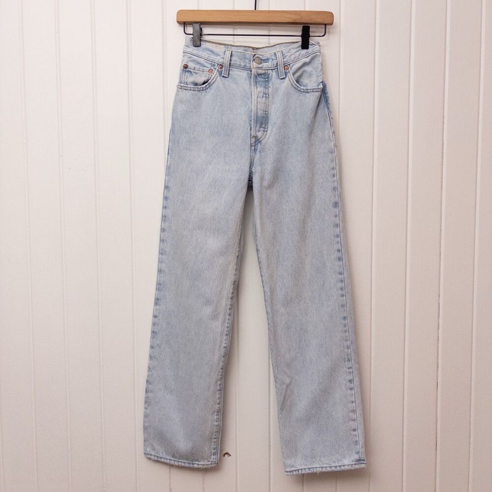 Levi's Ribcage Straight Ankle Jeans Ojai Shore Size 25 - Picture 2 of 11